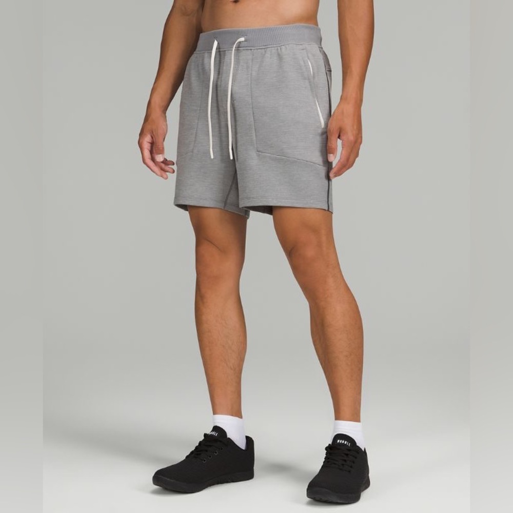Lululemon Textured Tech Short size S Heathered White Opal Rhino Grey HWTO/RHIG